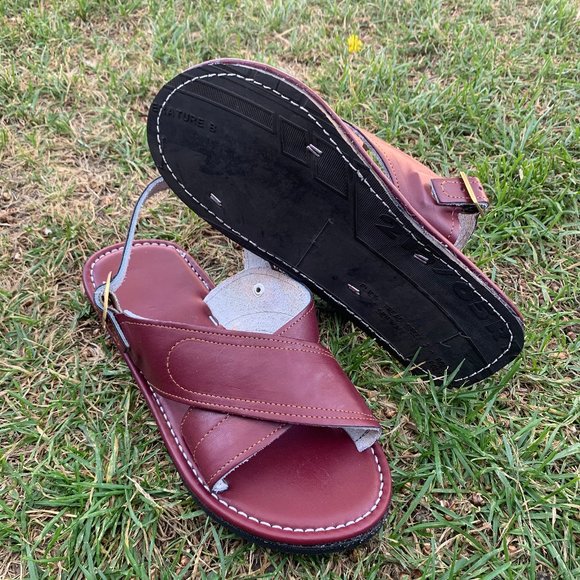 Mens Mexican Leather Cushioned Sandal HUARACHE - Picture 5 of 5